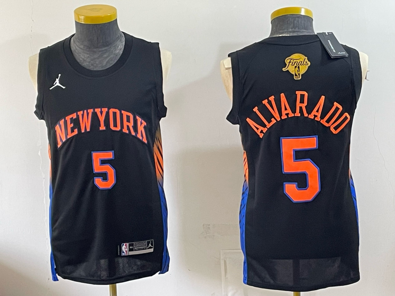 Men New York Knicks #5 Alvarado black 2026 Nike NBA jersey 0702001